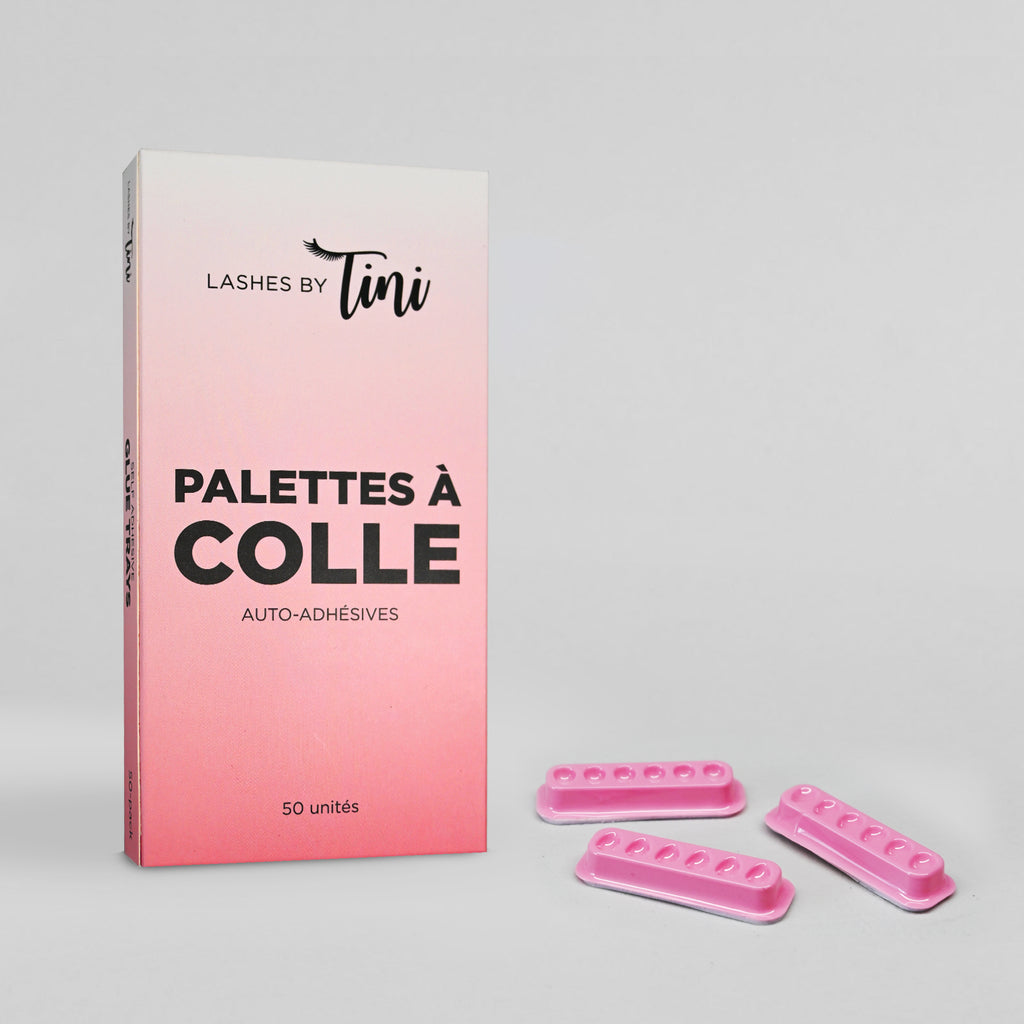 Palettes à colle auto-adhésives (50 unités) – Lashes by Tini